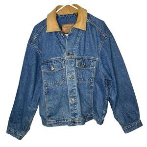 Timberland Weathergear Denim Trucker Men Jean/Suede Jacket 90’ Style Size Large
